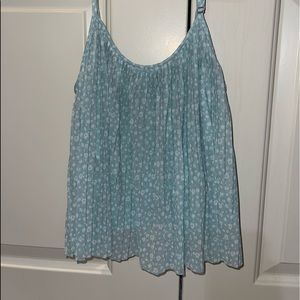 FLORAL GREEN TANK-TOP